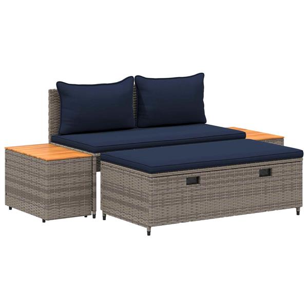 Grote foto vidaxl buiten bankenset 4 aantal zitplaatsen 4 pcs 55 x 30 x 39 cm tuin en terras tuinmeubelen