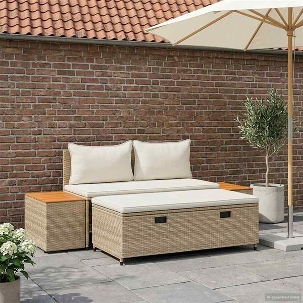 Grote foto vidaxl buiten bankenset 4 aantal zitplaatsen 4 pcs 55 x 30 x 39 cm tuin en terras tuinmeubelen