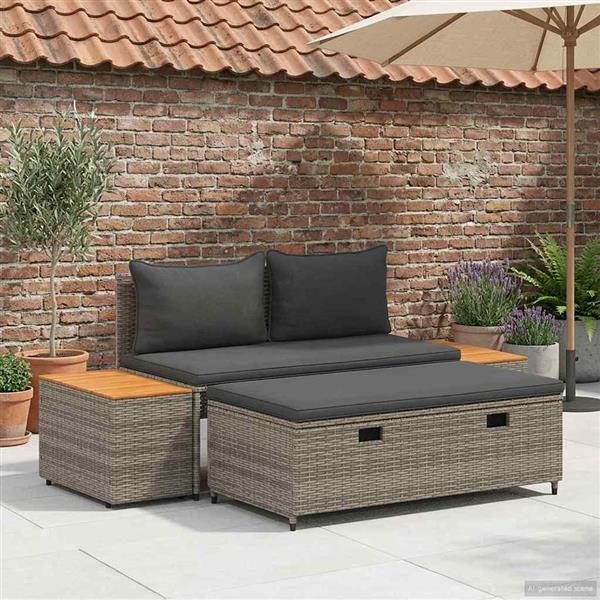 Grote foto vidaxl buiten bankenset 4 aantal zitplaatsen 4 pcs 55 x 30 x 39 cm tuin en terras tuinmeubelen