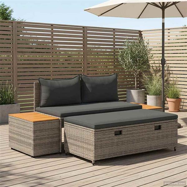 Grote foto vidaxl buiten bankenset 4 aantal zitplaatsen 4 pcs 55 x 30 x 39 cm tuin en terras tuinmeubelen