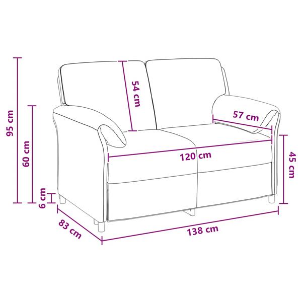 Grote foto vidaxl 2 zits sofa zwart 138 x 83 x 95 cm fluweel huis en inrichting bankstellen