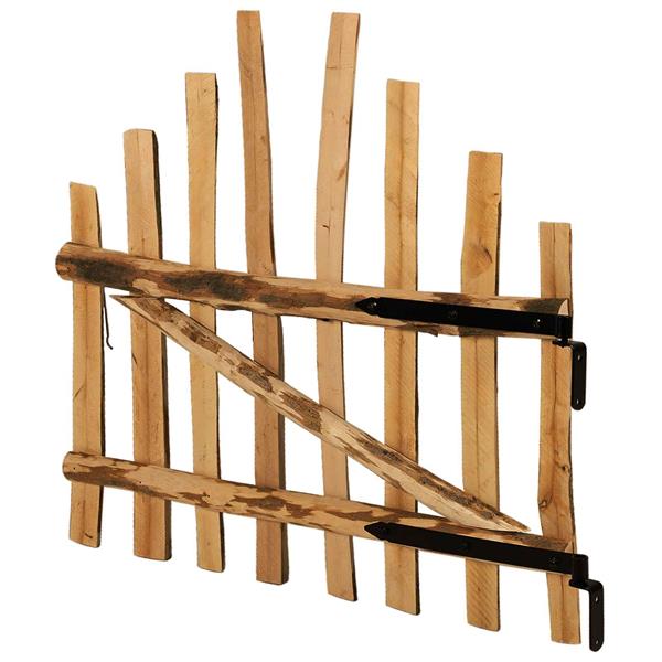 Grote foto vidaxl gebogen hekdeur 100 x 90 cm ge mpregneerd hazelhout bruin tuin en terras hekken en schuttingen