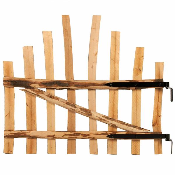 Grote foto vidaxl gebogen hekdeur 100 x 90 cm ge mpregneerd hazelhout bruin tuin en terras hekken en schuttingen