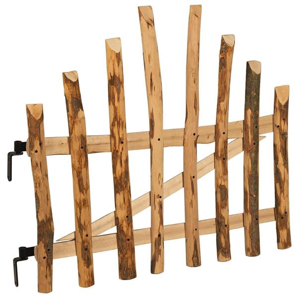 Grote foto vidaxl gebogen hekdeur 100 x 90 cm ge mpregneerd hazelhout bruin tuin en terras hekken en schuttingen