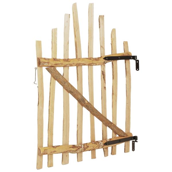 Grote foto vidaxl gebogen hekdeur 100 x 120 cm ge mpregneerd hazelhout naturel tuin en terras hekken en schuttingen