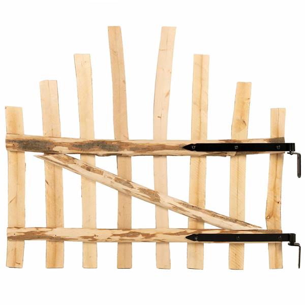 Grote foto vidaxl gebogen hekdeur 100 x 90 cm ge mpregneerd hazelhout naturel tuin en terras hekken en schuttingen