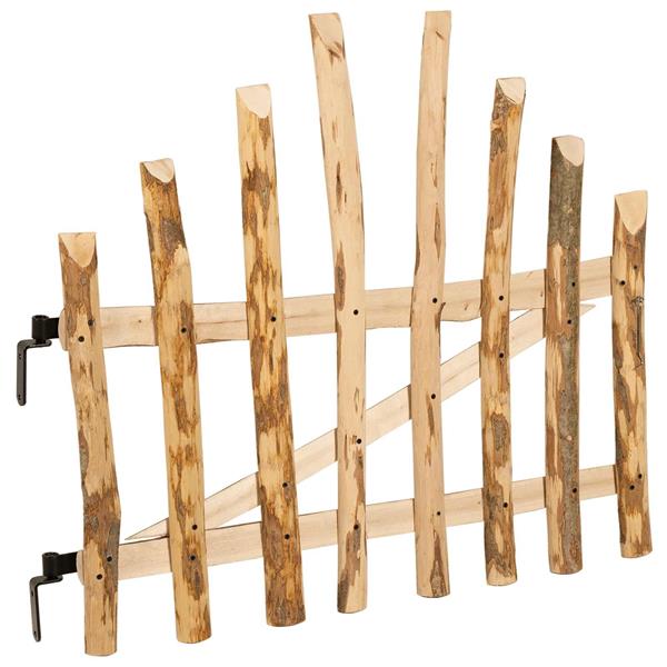 Grote foto vidaxl gebogen hekdeur 100 x 90 cm ge mpregneerd hazelhout naturel tuin en terras hekken en schuttingen