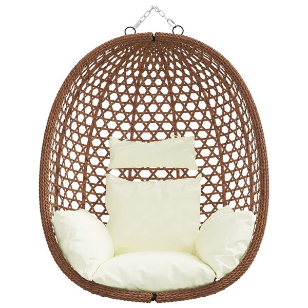 Grote foto vidaxl hangende eierstoel zonder standaard poly rattan tuin en terras tuinmeubelen