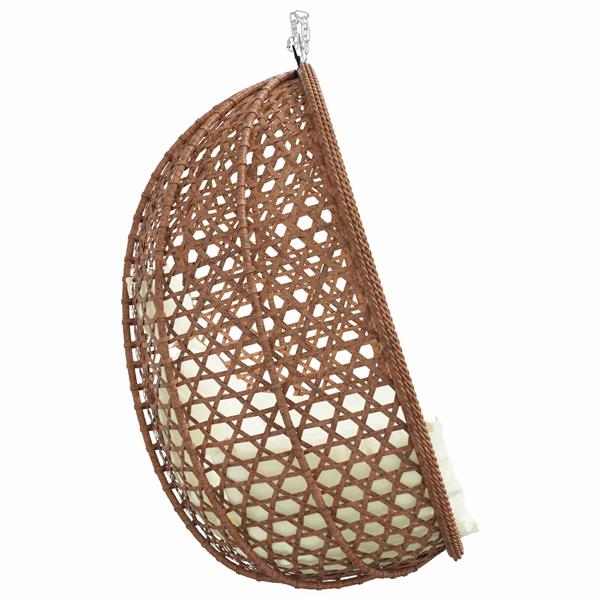 Grote foto vidaxl hangende eierstoel zonder standaard poly rattan tuin en terras tuinmeubelen