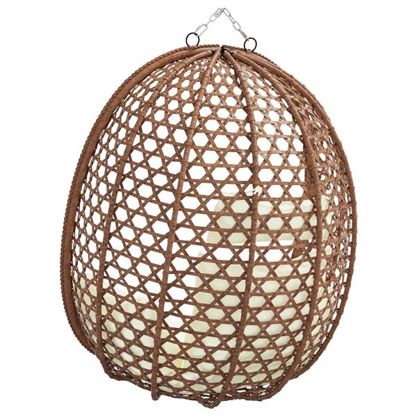 Grote foto vidaxl hangende eierstoel zonder standaard poly rattan tuin en terras tuinmeubelen