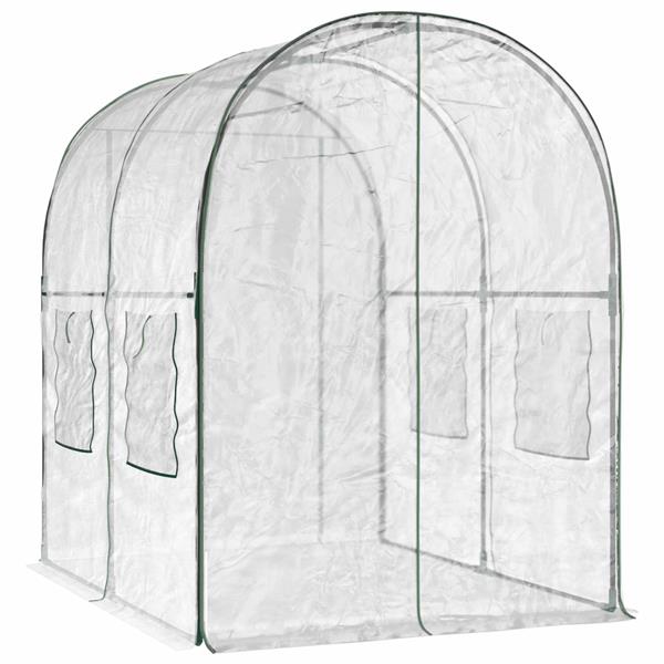 Grote foto vidaxl kweekhuis met frame 160 x 200 x 192 5 cm pvc doorzichtig tuin en terras overige tuin en terras