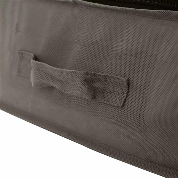 Grote foto vidaxl opbergdoos met transparant bovenraam 2 pcs grijs nonwoven stof doe het zelf en verbouw materialen en producten