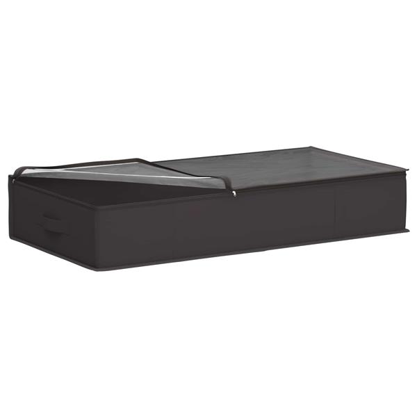 Grote foto vidaxl opbergdoos met transparant bovenraam 2 pcs antracietkleurig doe het zelf en verbouw materialen en producten