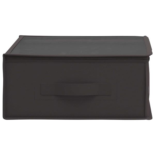 Grote foto vidaxl opbergdoos met transparant bovenraam 6 pcs antracietkleurig doe het zelf en verbouw materialen en producten