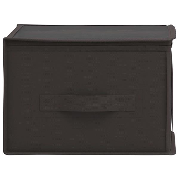 Grote foto vidaxl opbergdoos met transparant bovenraam 6 pcs antracietkleurig doe het zelf en verbouw materialen en producten