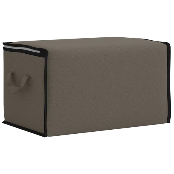 Grote foto vidaxl opbergdoos met transparante zijraam 2 pcs grijs 60 x 43 x 35 cm doe het zelf en verbouw materialen en producten