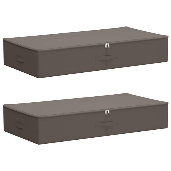 Grote foto vidaxl opbergbox 2 pcs grijs 100 x 50 x 18 cm nonwoven stof doe het zelf en verbouw materialen en producten
