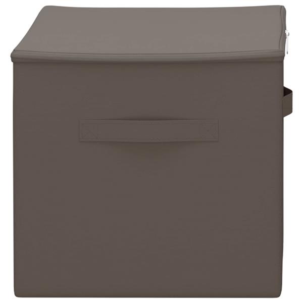 Grote foto vidaxl opbergbox 6 pcs grijs 60 x 43 x 35 cm nonwoven stof doe het zelf en verbouw materialen en producten