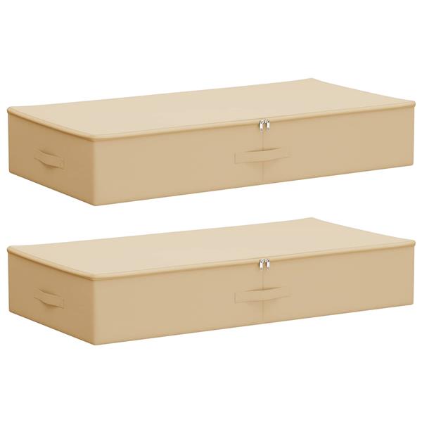 Grote foto vidaxl opbergbox 2 pcs cr mekleurig 100 x 50 x 18 cm nonwoven stof doe het zelf en verbouw materialen en producten