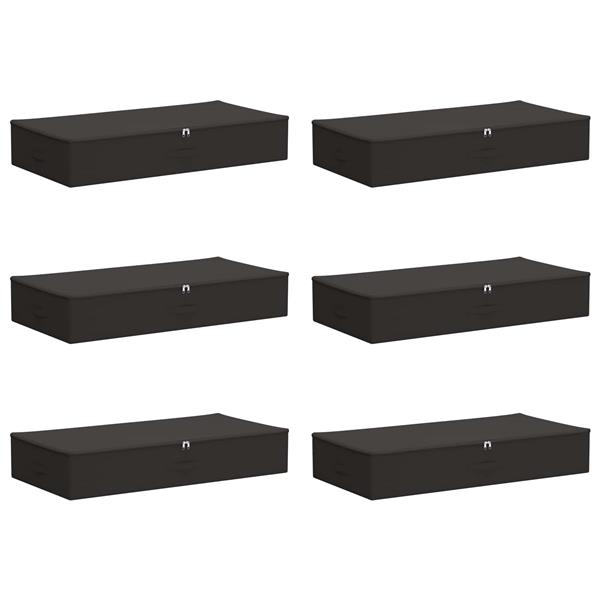 Grote foto vidaxl opbergbox 6 pcs antracietkleurig 90 x 48 x 15 cm nonwoven stof doe het zelf en verbouw materialen en producten