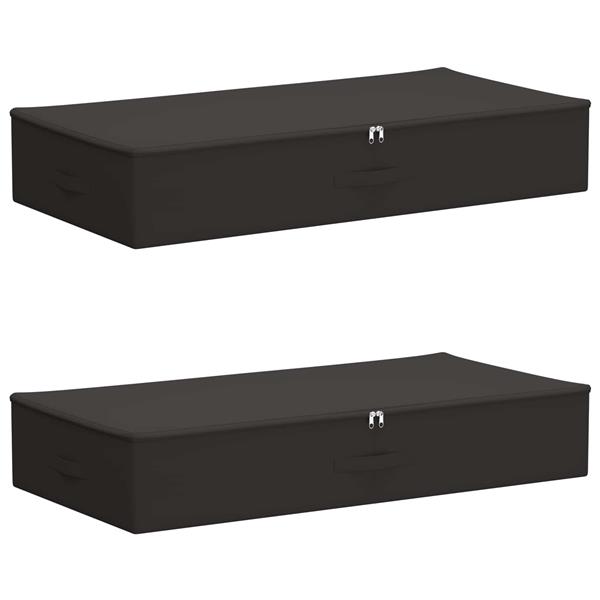 Grote foto vidaxl opbergbox 2 pcs antracietkleurig 90 x 48 x 15 cm nonwoven stof doe het zelf en verbouw materialen en producten