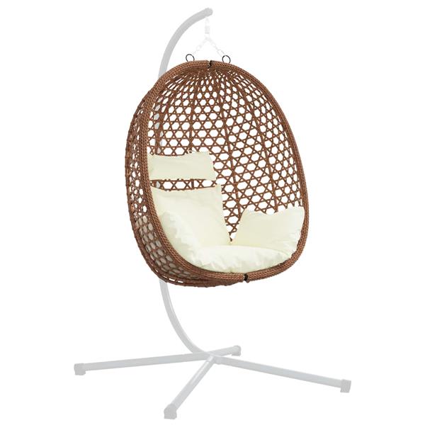 Grote foto vidaxl hangende eierstoel zonder standaard poly rattan tuin en terras tuinmeubelen