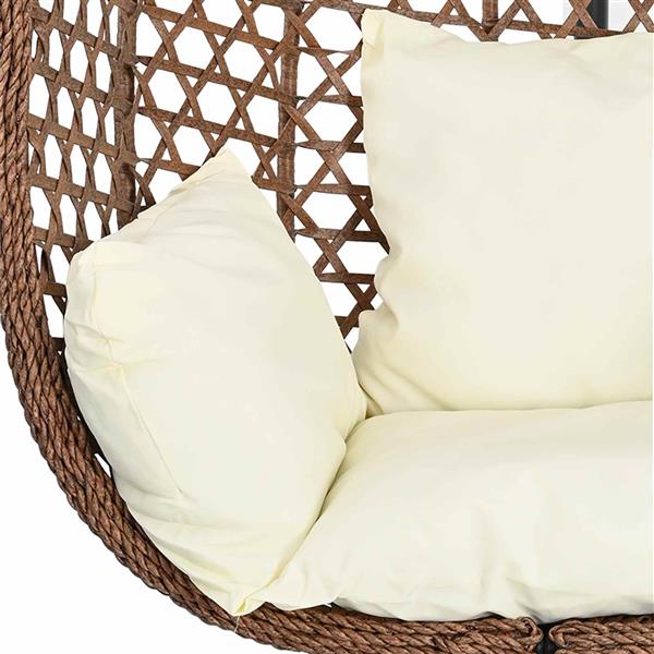 Grote foto vidaxl hangende eierstoel zonder standaard poly rattan tuin en terras tuinmeubelen