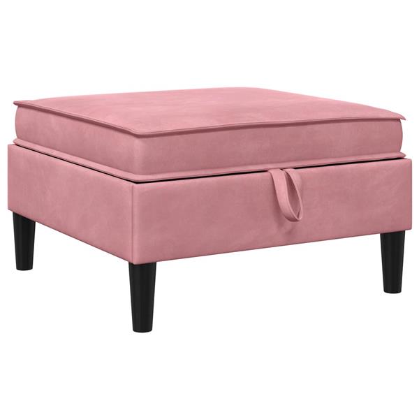 Grote foto vidaxl sofa kruk met opslag roze fluweel huis en inrichting bankstellen