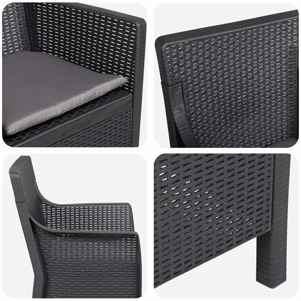 Grote foto vidaxl fauteuil antracietkleurig pp tuin en terras tuinmeubelen