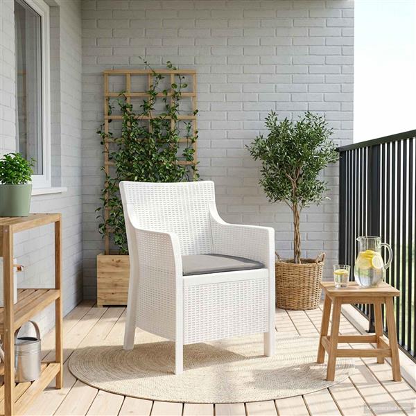 Grote foto vidaxl fauteuil wit pp tuin en terras tuinmeubelen