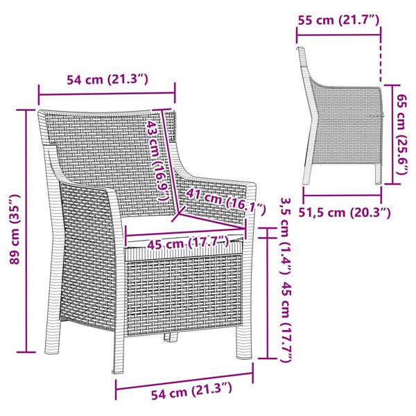 Grote foto vidaxl fauteuil wit pp tuin en terras tuinmeubelen