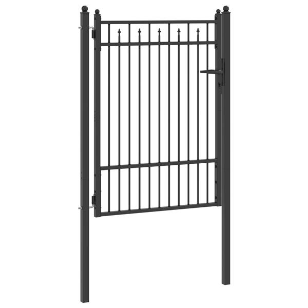Grote foto vidaxl hekpoort horst 100 x 125 cm metaal zwart vergrendelbaar tuin en terras hekken en schuttingen