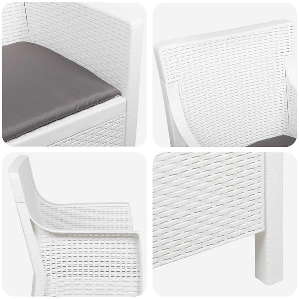 Grote foto vidaxl fauteuil wit pp tuin en terras tuinmeubelen