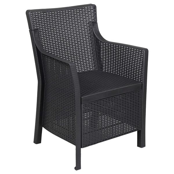 Grote foto vidaxl fauteuil antracietkleurig pp tuin en terras tuinmeubelen