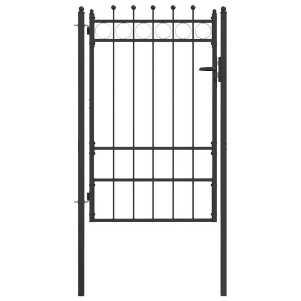 Grote foto vidaxl hekpoort horst 100 x 150 cm metaal zwart vergrendelbaar tuin en terras hekken en schuttingen
