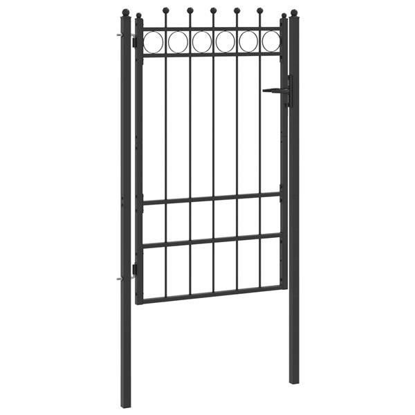 Grote foto vidaxl hekpoort horst 100 x 150 cm metaal zwart vergrendelbaar tuin en terras hekken en schuttingen