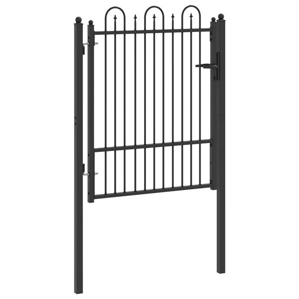 Grote foto vidaxl hekpoort horst 100 x 125 cm metaal zwart vergrendelbaar tuin en terras hekken en schuttingen