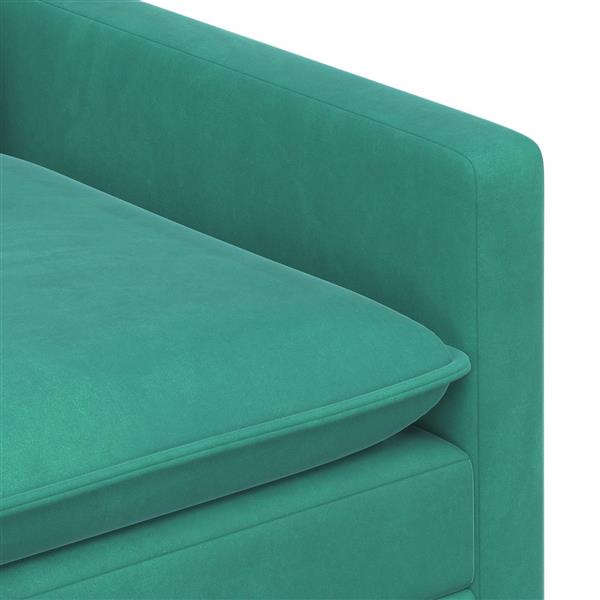 Grote foto vidaxl bank turquoise 76 x 81 x 87 5 cm fluweel huis en inrichting bankstellen