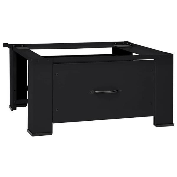 Grote foto vidaxl wasmachine pedestal zwart 64 x 55 x 32 5 cm staal witgoed en apparatuur wasmachines