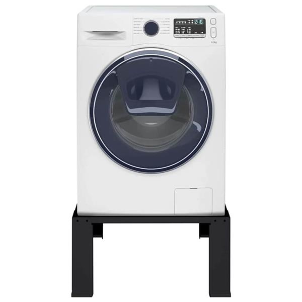 Grote foto vidaxl wasmachine pedestal zwart 64 x 55 x 32 5 cm staal witgoed en apparatuur wasmachines