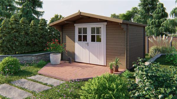 Grote foto blokhut tuinhuis murcia 34 mm vuren. tuin en terras tuinhuisjes en blokhutten