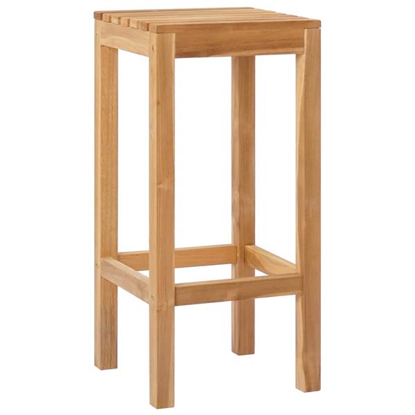Grote foto vidaxl barkruk 2 pcs naturel massief teakhout tuin en terras tuinmeubelen