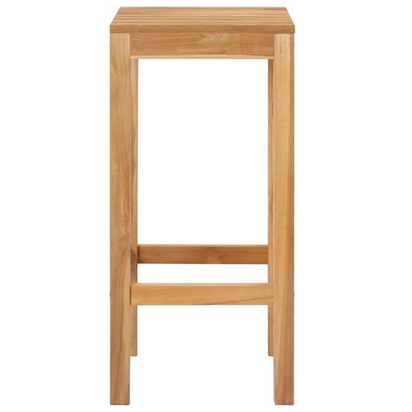 Grote foto vidaxl barkruk 2 pcs naturel massief teakhout tuin en terras tuinmeubelen