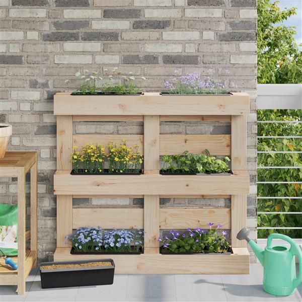 Grote foto vidaxl bloembakken voor euro pallets 24 pcs zwart 36 x 13 5 x 9 5 cm tuin en terras overige tuin en terras