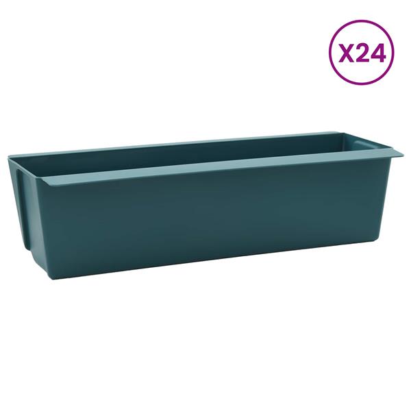 Grote foto vidaxl bloembakken voor euro pallets 24 pcs groen 36 x 13 5 x 9 5 cm tuin en terras overige tuin en terras