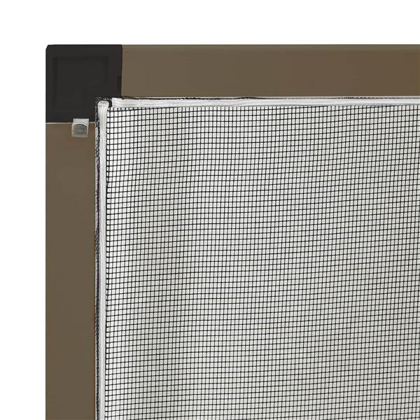 Grote foto vidaxl insectenscherm voor ramen bruin 130 x 150 cm doe het zelf en verbouw deuren en horren
