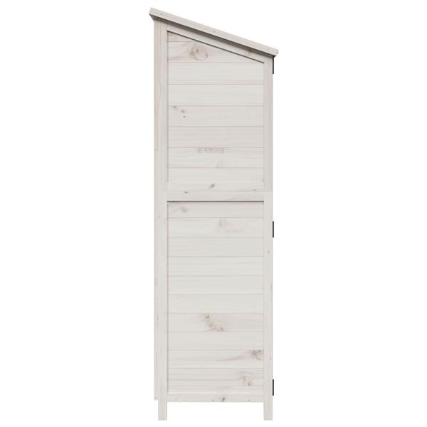 Grote foto vidaxl tuinschuur met dak wit 106 x 56 x 176 5 cm massief vurenhout tuin en terras tuinhuisjes en blokhutten