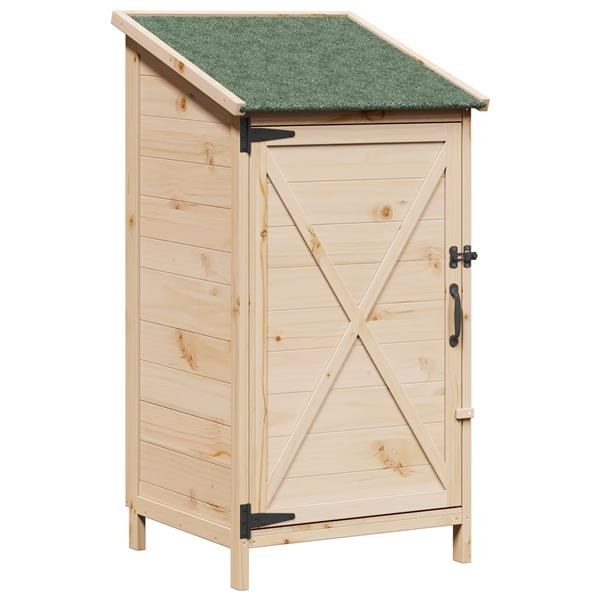 Grote foto vidaxl tuinschuur naturel 59 5 x 56 x 113 5 cm massief vurenhout tuin en terras tuinhuisjes en blokhutten