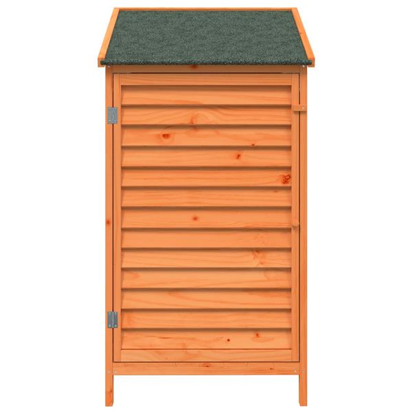 Grote foto vidaxl tuinschuur met dak bruin 59 x 56 x 113 5 cm massief vurenhout tuin en terras tuinhuisjes en blokhutten
