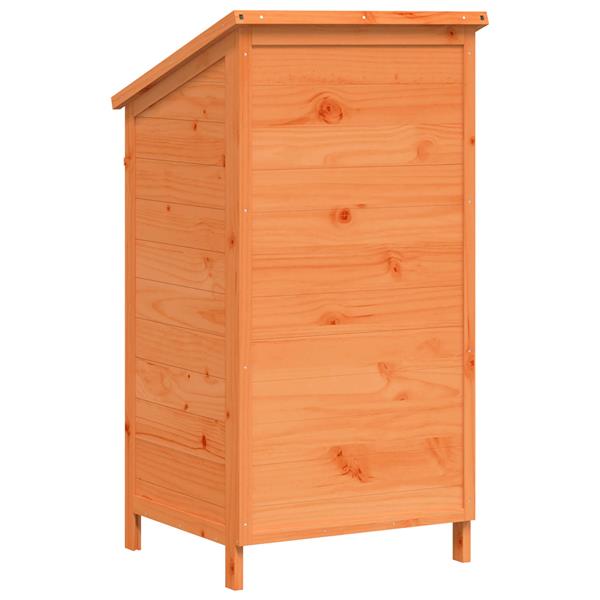 Grote foto vidaxl tuinschuur met dak bruin 59 x 56 x 113 5 cm massief vurenhout tuin en terras tuinhuisjes en blokhutten